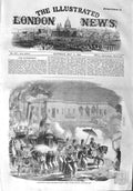 Original Old Antique Print 1858 Mussulman Marriage Procession India Elephant