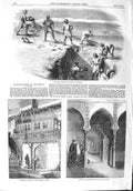 Old Antique Print 1858 Arabs Archaeology Carthage Fountains Algiers Yusuf 19th