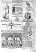 Old Antique Print 1858 Church Walsoken Norfolk Countess Persigny Locket 19th