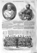 Original Old Antique Print 1858 Henry Havelock Staubenzee Paris Garde Nationale