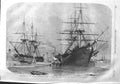 Original Old Antique Print 1858 Telegraph Cable Ship Agamemnon Niagara Victorian
