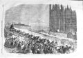 Old Antique Print 1858 New Bell Victoria Clock Tower Palace Westminster 19th