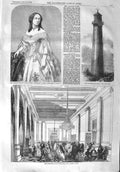 Old Antique Print 1858 Lighthouse Russia Theatre Hunchback Italian Opera 19th