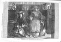 Old Antique Print 1858 Royal Academy Exhibition Art Ladies Church Dresses 19th