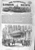 Old Antique Print 1858 Queen Birmingham Statue Hardinge Aston Park Hall 19th