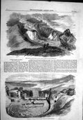Old 1858 Crater Mount Etna Volcano Ruins Theatre Taurominium English Victorian