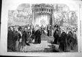 Original Old Antique Print 1858 Queen Birmingham Corporation Address Townhall