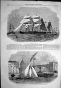 Old 1858 Brazilian Gun Boat Fleet Ships London Yacht Club Julia Green Victorian