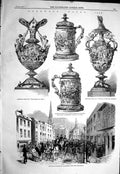 Old 1858 Goodwood Race Cups Masque Comus Darius Minstrel Chichester C Victorian