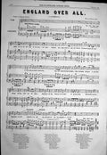 Antique Old Print 1858 Sheet Music England Over All Charles Mackay Frank Mori