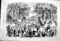 Old 1858 Cherbourg Fetes Tents Railway Station Cherbourg France Enter Victorian