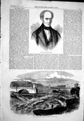 Old 1858 George Combe Ottawa Proposed Capital Canada River Bridge Ref Victorian