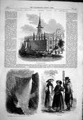 Old 1858 Boats Buildings Borsen Copenhagen Voring Foss Hardanger Norw Victorian