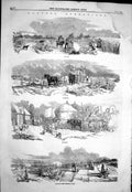 Old 1858 Harvest Agriculture Reaping Carrying Stacking Gleaning Farmi Victorian