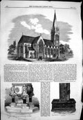Old 6036 1858 Church St. Mary Stoke Newington Font Bible Lady Inglis