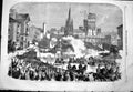 Old 1858 Queen Leeds Procession Clarendon Road Horses Buildings Archi Victorian