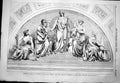Old 1858 Emblematic Group Figures John Thomas Entrance Leeds Townhall Victorian