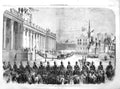 Old 1858 Queen Visit Procession Leeds Townhall Horses Carriage Archit 19th