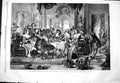Old Print 1858 Authors Reception Actors Women Men Dinner Table Aston Hall 19th