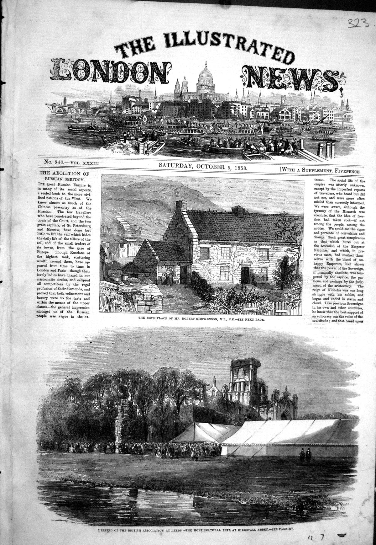 Old 1858 Birthplace Robert Stephenson Horticultural Fete Kirkstall Ab Victorian