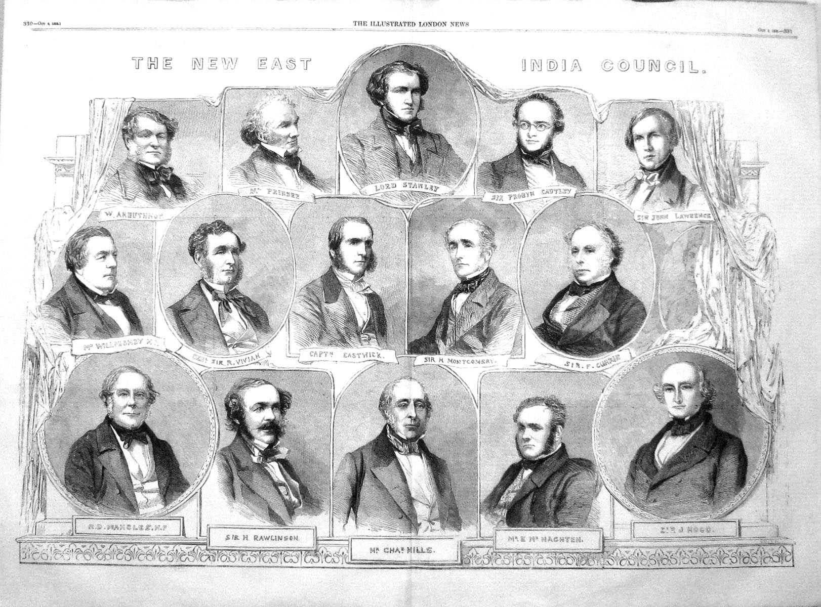 Old 1858 East India Council Eastwick Stanley Currie Lawrence Hogg Nag 19th
