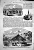 Old 1858 Inauguration Ceylon Railway Banquet Bungalow St. Martin'S Ch Victorian
