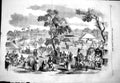 Antique Old Print 1858 Hindoo Fair Scene India Natives People Entertainment