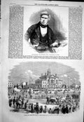 Antique Print 1858 Lord Brougham Buffalo Lake Huron Railway Coderich Canada