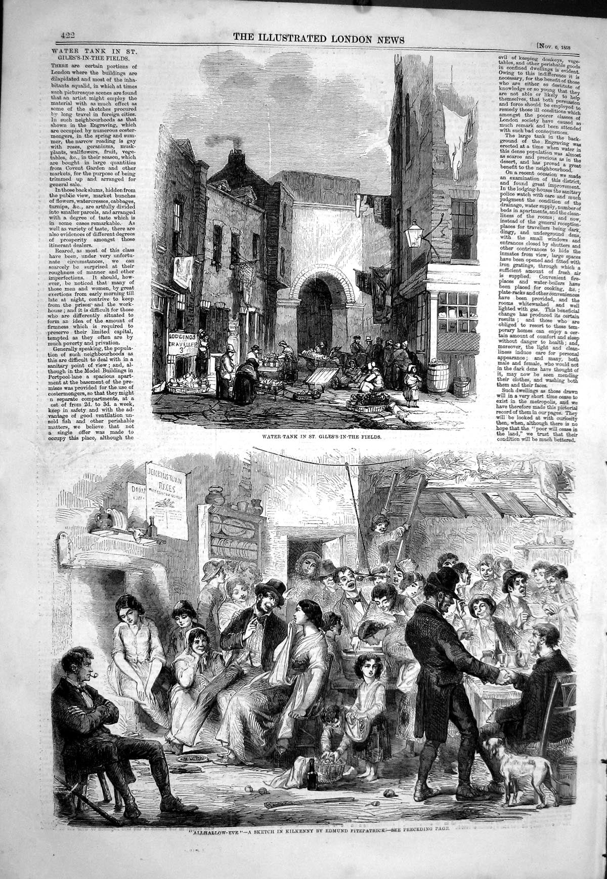 Old 1858 Water Tank St. Giles'S-In-The-Fields Allhallow Eve Family Ce Victorian