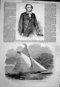 Old 1858 Smith Mayor Melbourne Christopher Columbus Cutter Ship Webb Victorian