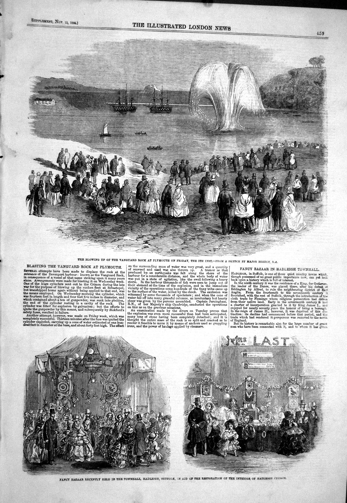Old 1858 Bazaar Townhall Hadleigh Suffolk Church Vanguard Rock Plymou Victorian