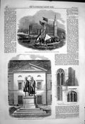 Old 1858 Captain Urquhart Life-Preserving Raft Thames Statue Goethe S Victorian