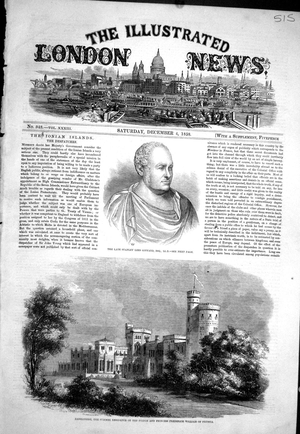 Old 1858 Babelsberg Prince Frederick William Prussia Stanley Lees Gif Victorian