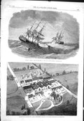 Old 1858 Ship Bengal Rescuing Crew Child Regiment Farmhouse Steading Victorian