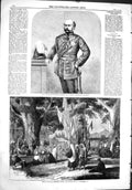 Old 1858 Major-General Edward Lugard Hindoo Festival Cashmere Carpent Victorian