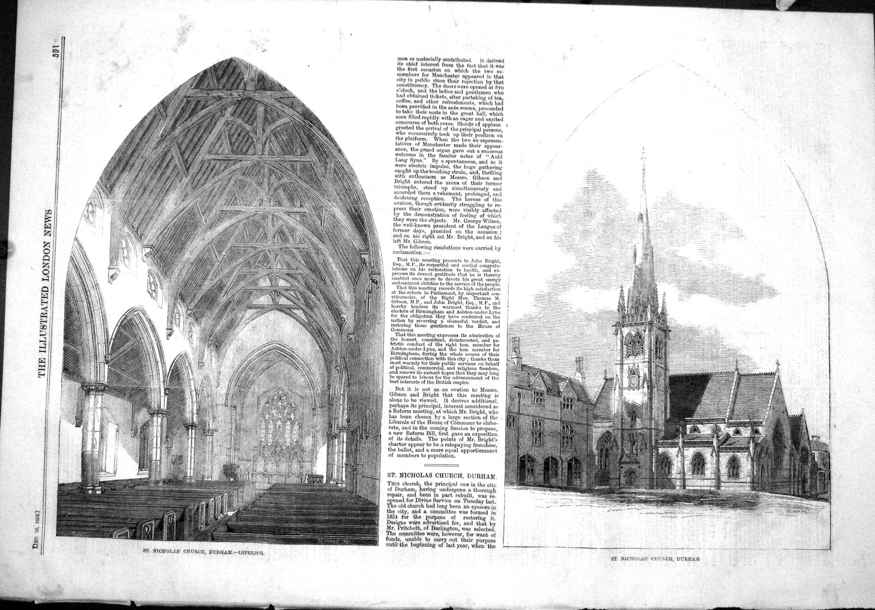 Old 1858 St. Nicholas Church Durham Interior Exterior Architecture Ol Victorian