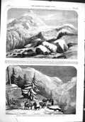 Old 1858 Mont Cervin Matterhorn Mountains Gumnot Val Tournanche St. B Victorian