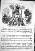 Antique Old Print 1858 Sheet Music Hymn Universal Harmony Julien Desmond Ryan