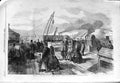 Original Old Antique Print 1859 Deck Great Eastern Ship Public Inspection 19th