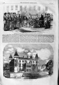 Original Old Antique Print 1859 Countess Eglington Dynevor Castle Carmarth 19th
