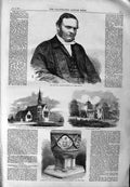Old Antique Print 1859 Rev. Harvey Goodwin Dean Ely Church Dunkeld Surrey 19th