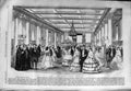 Original Old Antique Print 1859 Soiree Kings College Romance Dancing Victorian