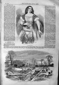 Old Antique Print 1859 Miss Louisa Pyne Metropolitan Sewer Victoria Park 19th