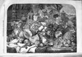 Original Old Antique Print 1859 Fruit Leaves Glass Duffield British Institution