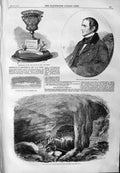 Original Old Antique Print 1859 Prescott Historian Maelstrom Cave Kentucky Cox
