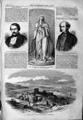 Original Old Antique Print 1859 Temple Saturn Carthage Bazalgette Conscience