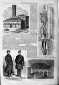 Original Old Antique Print 1859 Waterworks Staffordshire Howells Church Chapel