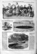 Old Antique Print 1859 Brousil Family Submarine Boat Resolute Liverpool 19th