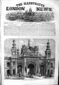 Original Old Antique Print 1859 Gate Kaiserbagh Lucknow Architecture Building