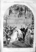 Antique Print *3731 1859 Baptism Baby Prince Frederick Victor Albert Berlin